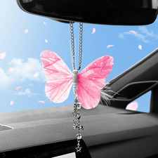 Feather Butterfly Car Accessories for Women  S Interior   Handmade Hanging Orname