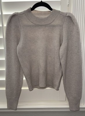 Mayson The Label Wool Cashmere Tan Puff Sleeve Sweater Size XS