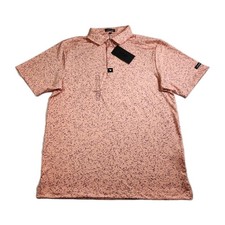 Bad Birdie Polo Shirt Mens Large Orange Short Sleeve Causal Active Golf New, NWT