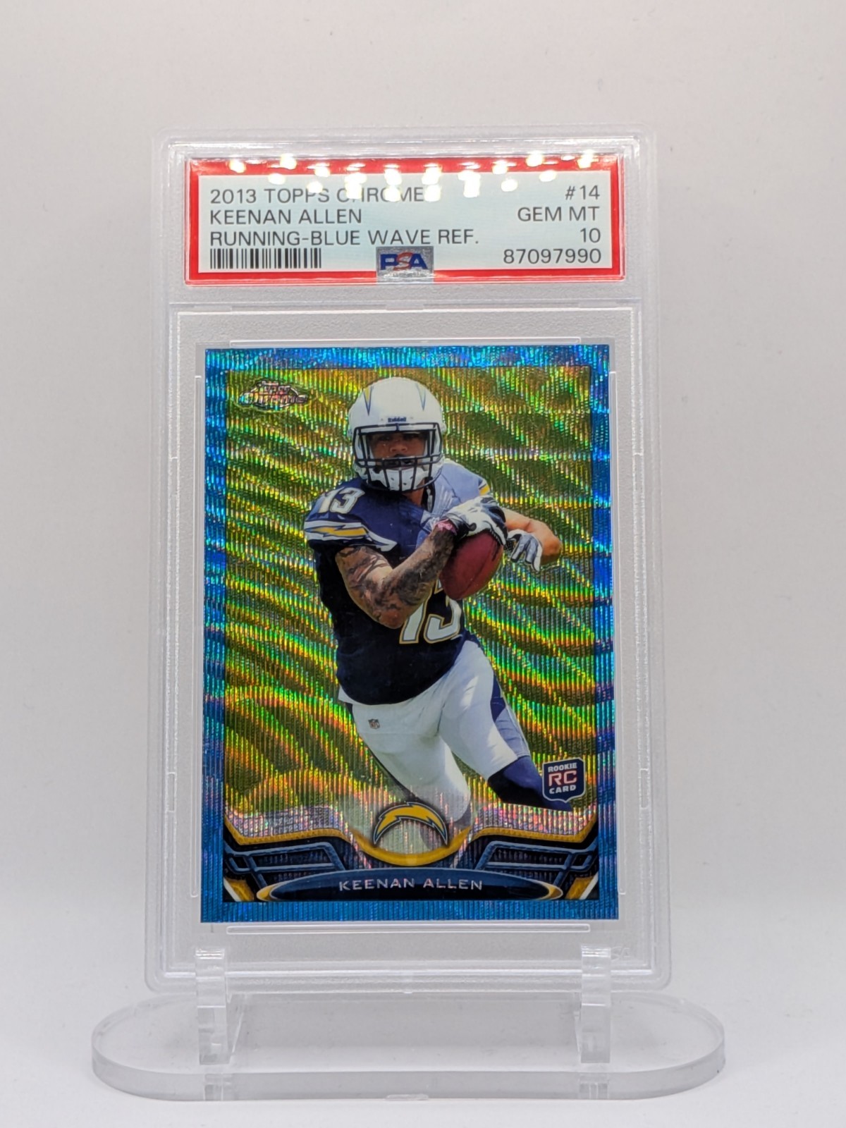 Keenan Allen Topps Chrome #14 Blue Wave Refractor