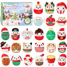 Christmas Advent Calendar 2025 with 24 Days Mini Squishy Plush Toys, Cute Sof...