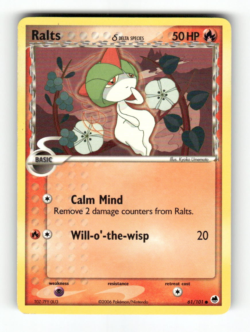 Ralts - 61/101 - Dragon Frontiers - Pokemon - Common - MP