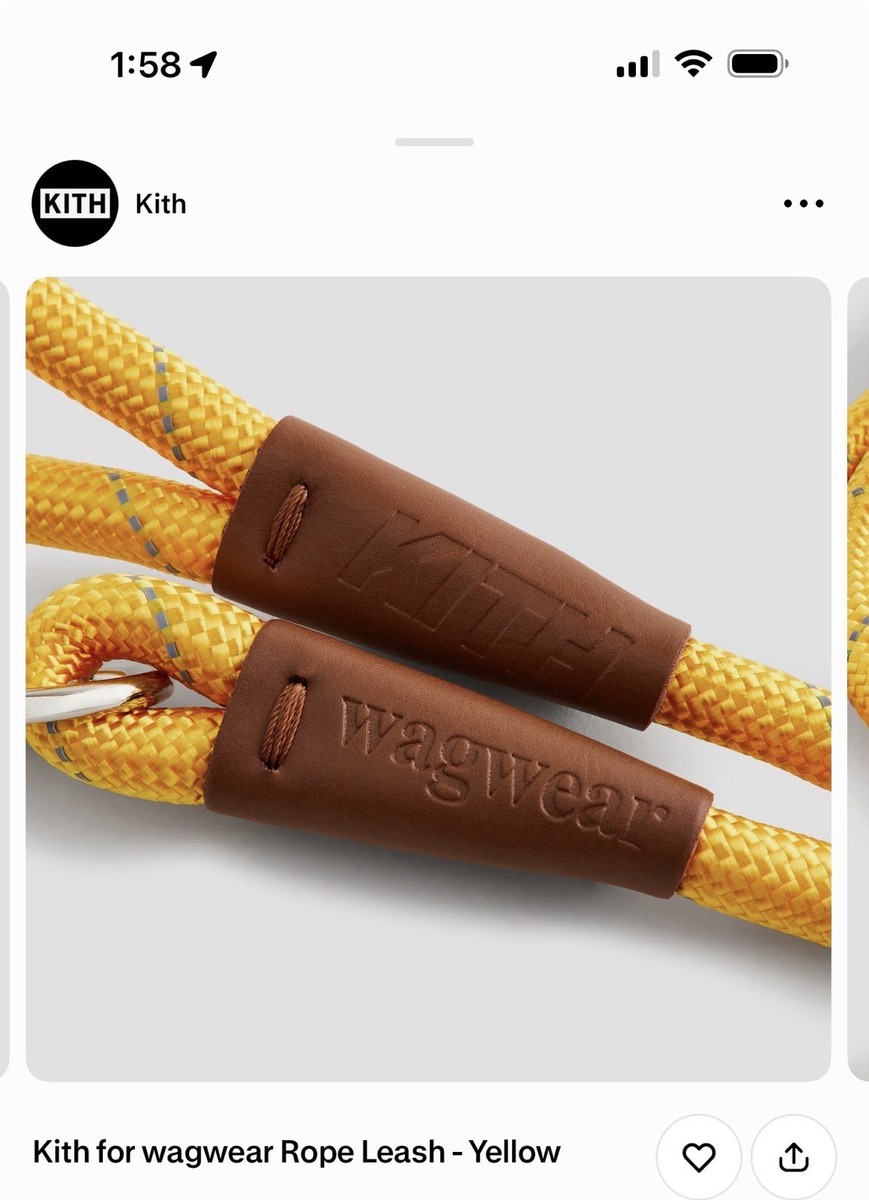 Kith for wagwear Rope Leash - Yellow | eBay