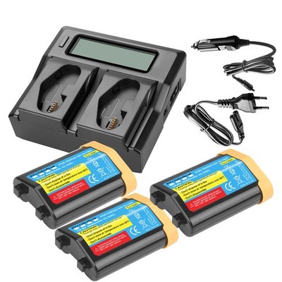 4000mAh EN-EL18D Battery + Dual channel charger for Nikon Z9 D6 D5 D4S D800 D810