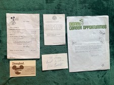 Rare Disneyland ephemera lot vintage document...