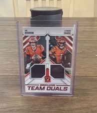 2021 Rookies & Stars - Team Duals #TD-CIN Ja'Marr Chase / Joe Burrow MEM