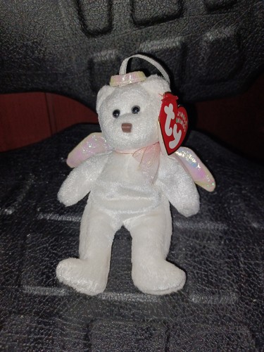 Ty Jingle Beanies Halo Bear Angel Plush Wings 5" Beanbag Teddy Stuffed Animal...