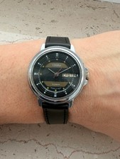 Eine Slava Uhr aus neuer Zeit, Kompressor-Optik, Doppelfederhaus