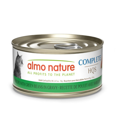 Almo Nature Hqs Complete Cat Wet Cat Food Chicken Recipe Green Beans In Gravy -