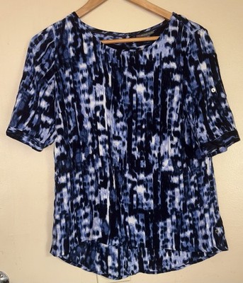 Women's Blue Short Sleeve Blouse Street One Size 40