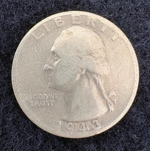 1943-S Washington Quarter, silver, INV: 2167, Combined shipping