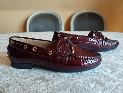 Sioux Damen Mokassins Gr.5 (38) echt Leder Lackleder neu