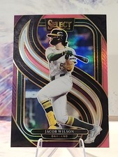 2025 Panini Select - Premier Level Jacob Wilson #164 Pink Prizm /199 (RC) A's