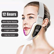 LED Photon Therapy Vibration Facial Massager Double Chin Slimming Device