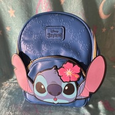 Disney Stitch Mini Backpack Blue Pink Floral Design 2025 Collectible Disney