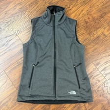The North Face Vest Womens Small S Gray Windwall Full Zip Pockets Lined