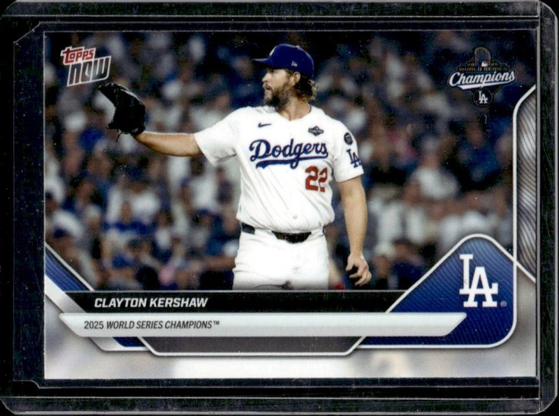 2025 Topps NOW World Series Champions Dodgers Clayton Kershaw - #WS-13SP