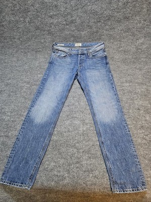 Jack & Jones Mike Comfort Fit Button Fly 5 Pocket Jeans Mens 32 X 33