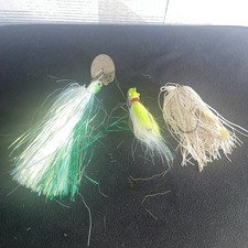Fishing Lures Muskie Pike Bass. Flirt skirts Spinner 2.25oz And Swimmers 1.75oz