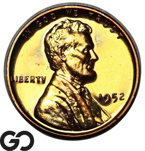 1952 Lincoln Cent Wheat Red Penny PROOF, Superb Gem PR++