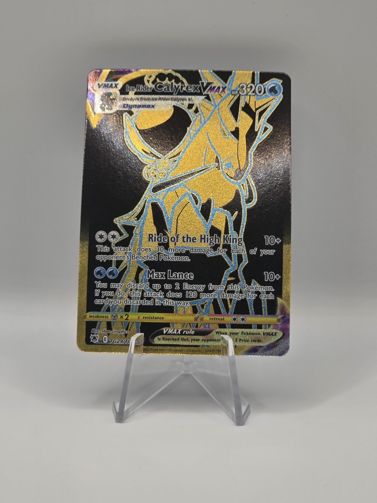 Pokemon TCG Ice Rider Calyrex VMAX TG29/TG30 Astral Radiance Secret Rare NM/Mint