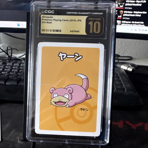 Pokemon CGC Pristine 10 Slowpoke Promo Old Maid Playing Card 2019 Japanese