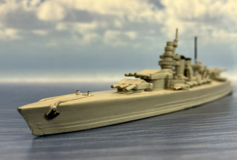 CAS RM LITTORIO 1/1200 Italy Comet/Sup(?) WW2 Battleship IMPERFECT metal model