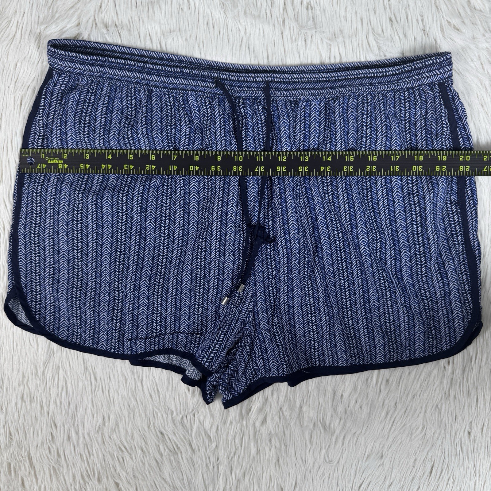 Gap 1969 Blue White Pattern Pull-On Drawstring Ca… - image 7