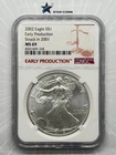 2002 Silver Eagle MS69 Early Production Struck in 2001