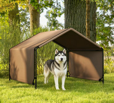 Portable Dog Tent Water Resistant for Outdoor Shade Protection, Brown Z