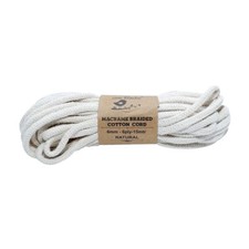 Macrame Thread for Craft Cotton Braided Cord 6mm 6 Ply Natural 15Mtr