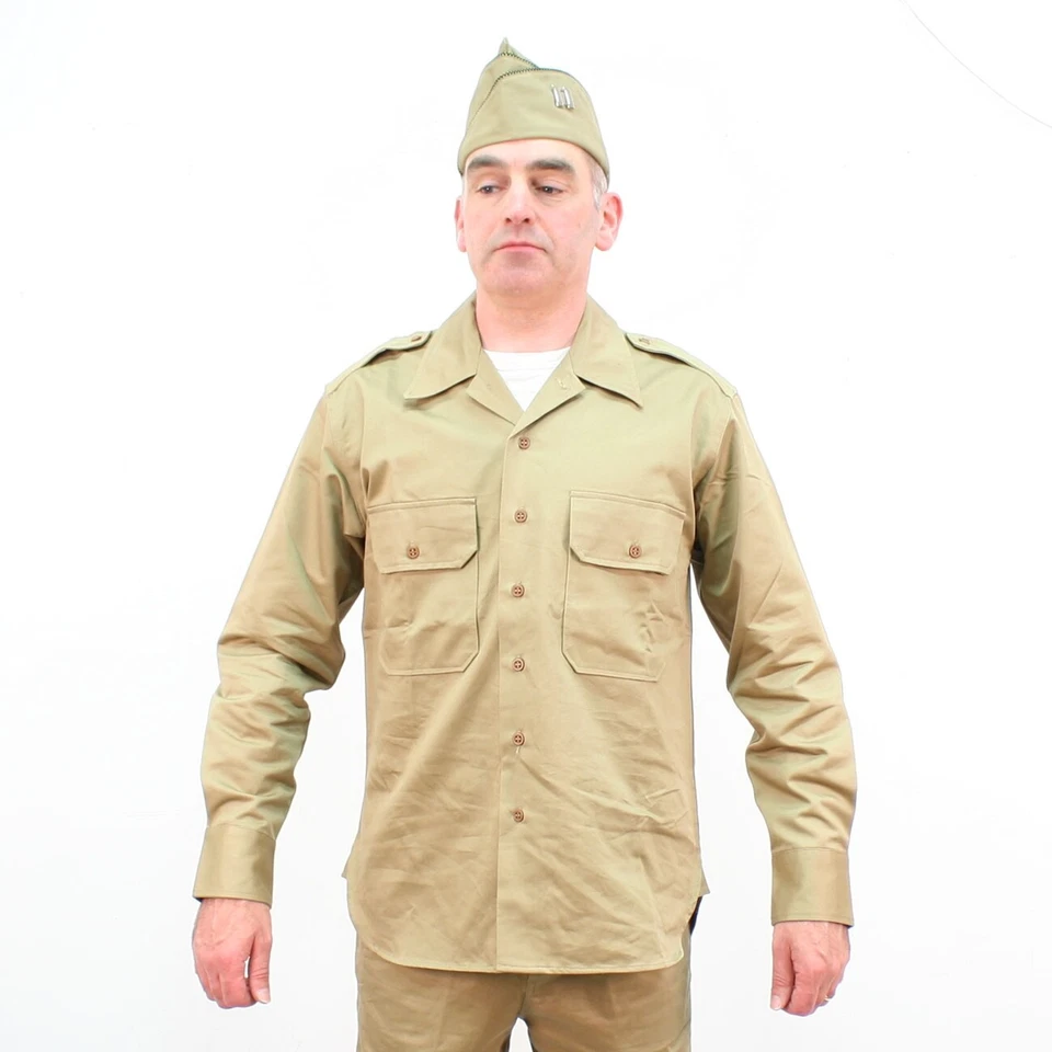 Replica US WW2 Officers Summer Service Chino Shirt by Kay Canvas AG1197 - Image 3 of 4