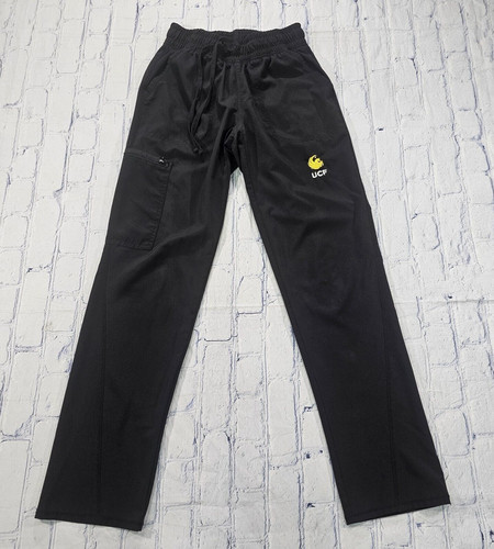 UCF CENTRAL FLORIDA Cherokee Allura WOMENS XS Mid Rise Scrub Pants Black CKA184