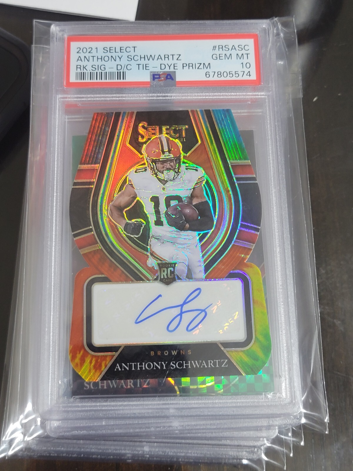 Anthony Schwartz Panini Select Rookie Signatures #RSASC Die-Cut Tie-Dye Prizm