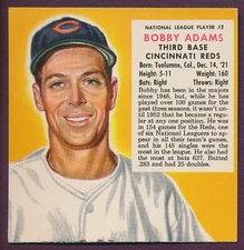 1953 RED MAN TOBACCO BOBBY ADAMS #2 EX-NM Sharp No Creases Set Break