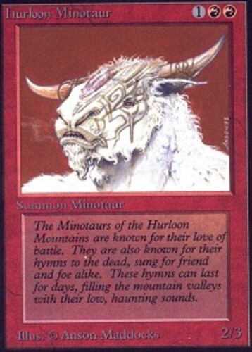 MTG magic cards 1x Hurloon Minotaur Unlimited Light Play, English