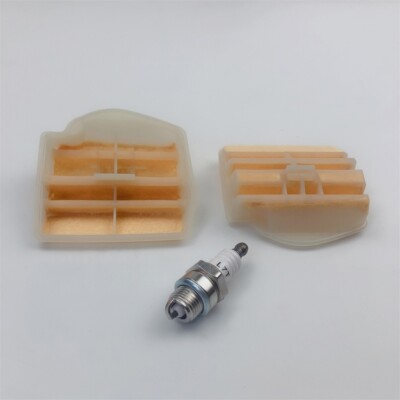 2PCS Air Filters W/ Spark Plug For Husqvarna 445 450 Rancher 450 e II 445E II