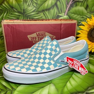 vans baby blue checkered