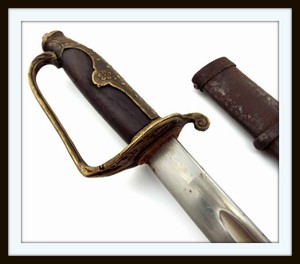 ANTIQUE CHINESE ARMY OFFICER'S SWORD ~ ENGLISH IMPORT BY EDWARD BARNS SHEFFIELD