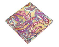 Lord R Colton Masterworks Pocket Square - Leeds Copper Magenta Silk - 75 New