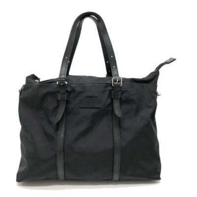 グッチ GGナイロン 2wayトートバッグ 510332 Gucci Guccisima 510332 Gg Bag 2Way Tote Nylon/Leather Black