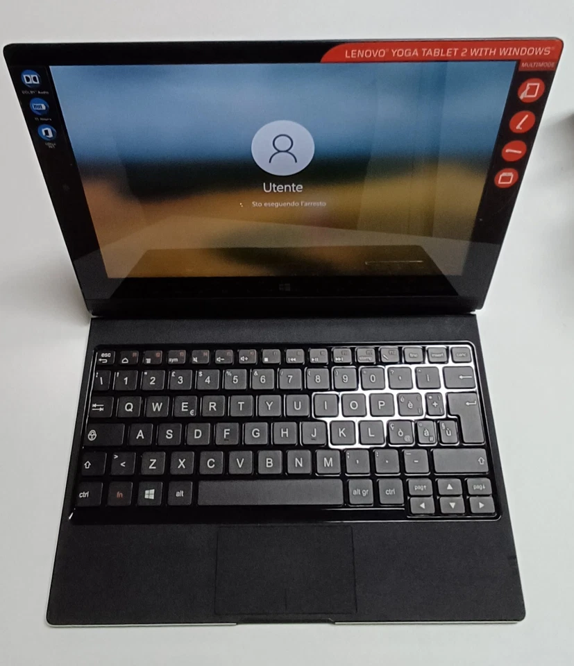 Lenovo yoga tab 2, 32Gb - con Windows 10 e tastiera Bluetooth - Immagine 3 di 4