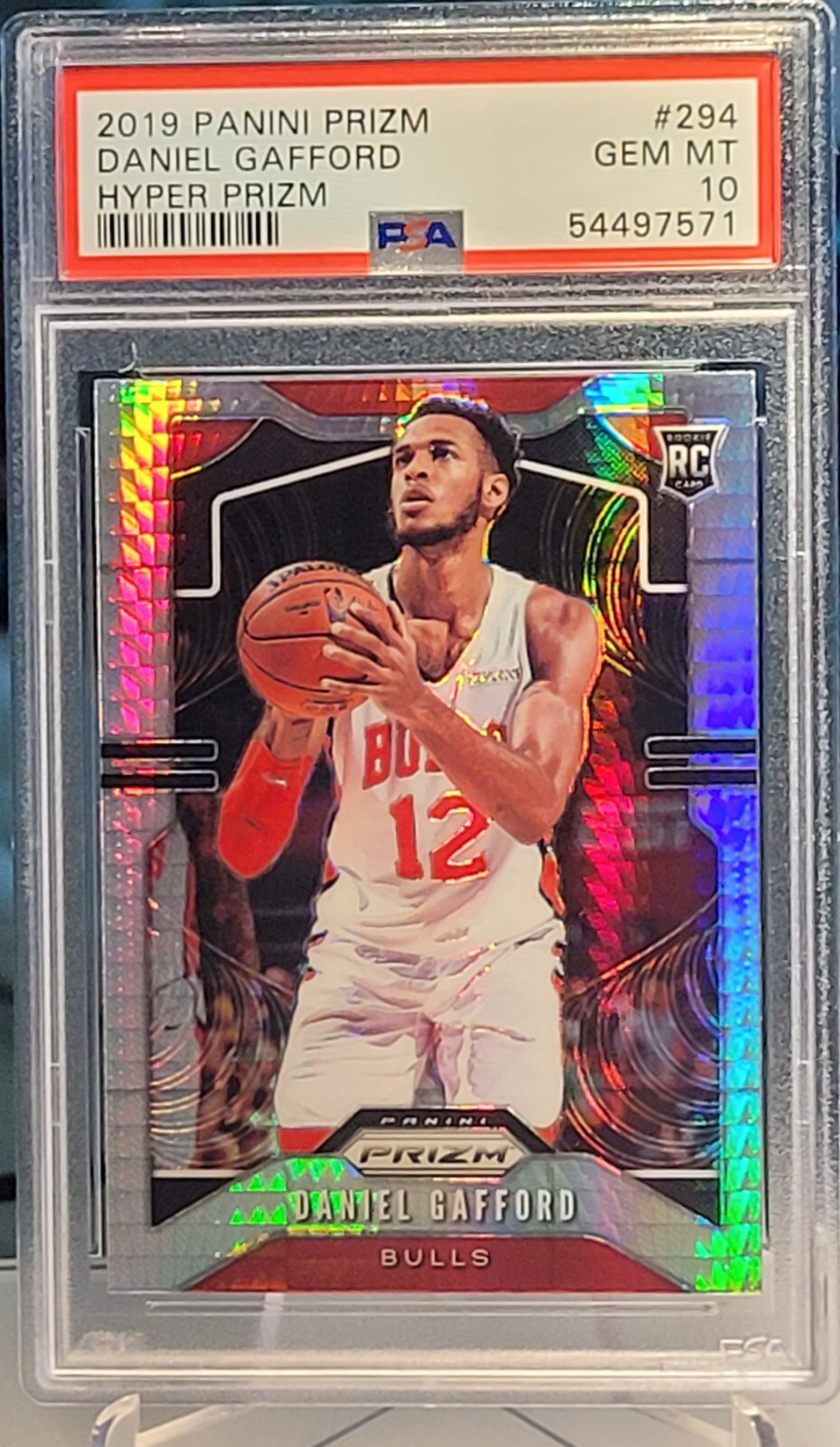 2019 Panini Prizm Daniel Gafford #294 Hyper Prizm Rookie PSA 10 DALLAS MAVERICKS