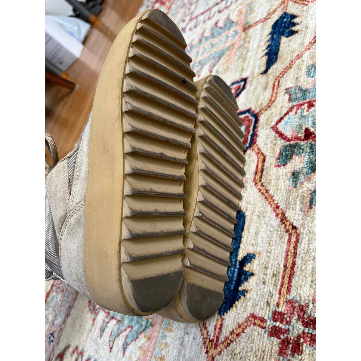 Yeezy Season 3 Womens Suede Military Boot Tan Sz 39/M7.5/W9