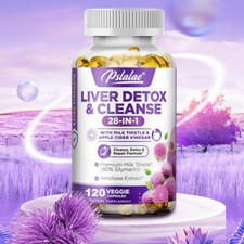 28-In-1 Liver Detox  Cleanse - Liver Support Supplements - with Milk Thistle