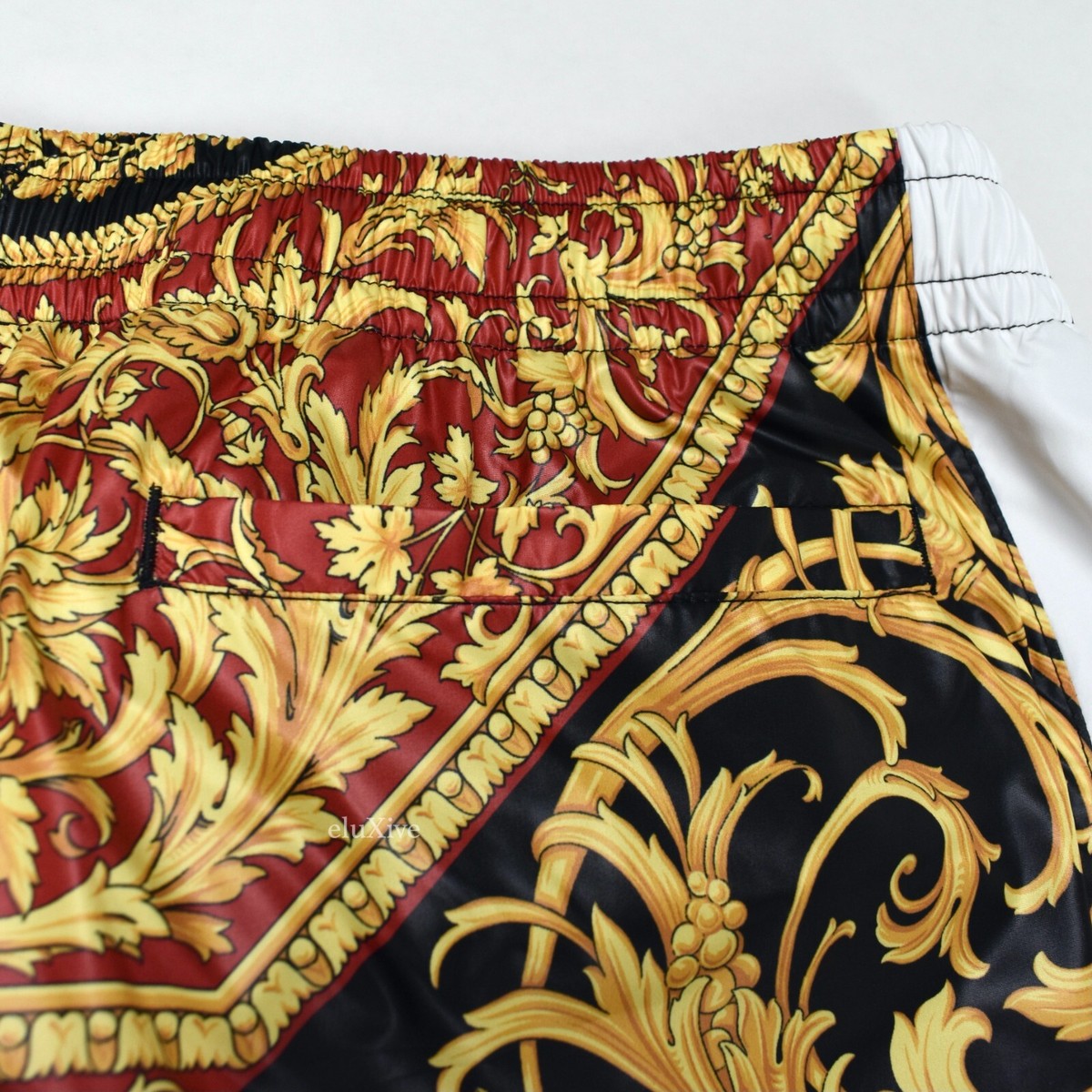 NWT $825 Versace Black Iconic Barocco Print Track Pants Mens 34 US