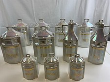 Vintage Czech-Slovakia Iridescent Lusterware 11 Piece Jar Set