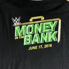 WWE Money In The Bank 2018 Crew TShirt  XL Back