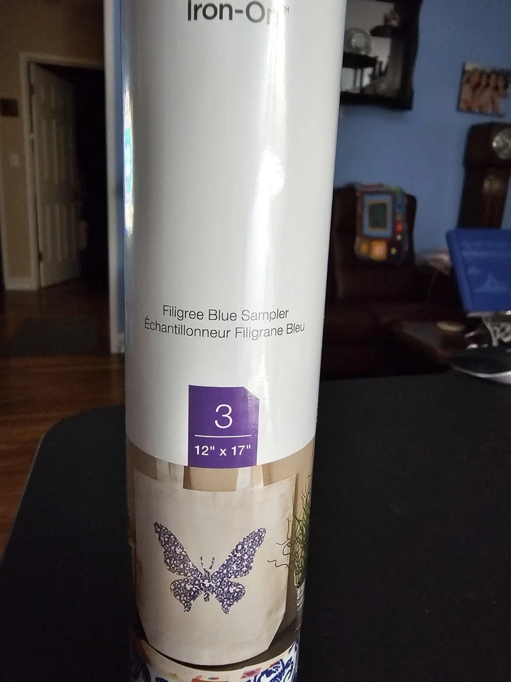 Cricut Patterned Iron on Sampler FILIGREE BLUE - 3 Designs 12x17" Sheets NEW - Image 4 of 4