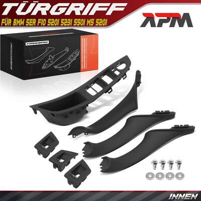 7x Türgriffe Innenausstattung Schwarz für BMW 5er F10 520i 523i 550i 520i 518d